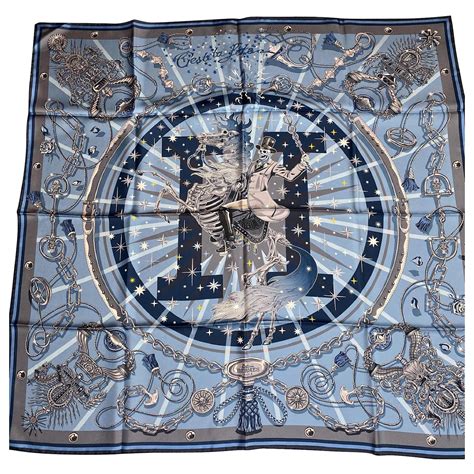 hermes c est la fete scarf|C'est la fête blue .